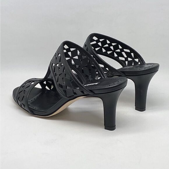 Manolo Blahnik Sophocles Perforated Mules - Picture 9 of 13